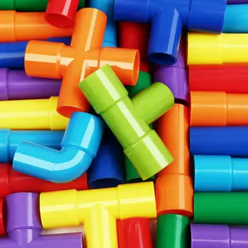 DIY Su oyuncak inşaat blokları Montessori Su Borusu Blokları Mermer 3D Tasarımcı Çocuk İnşaat eğitici oyuncak Çocuklar Hediye