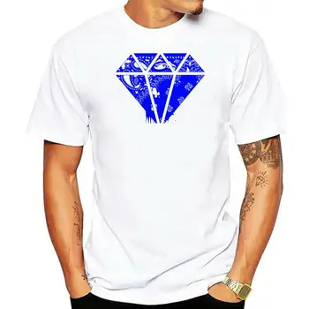 CaliDesign erkek Beyaz Sokak Giyim Hip Hop T Shirt Mavi Bandana Giyim Crip