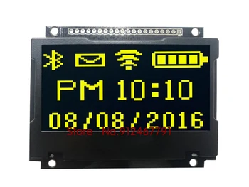 Yeni 2.43 İnç OLED Modülü Sarı Renk Demir Çerçeve 20Pın Seri Paralel SPI Portu SSD1303T10 Ölçüm Cihazı Makinesi