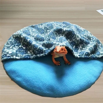 Sürüngen Uyku Tulumu kapaklı Rahat Uyuyan 15-Yuvarlak Yatak Büyük Gizlemek Sakallı Ejderha Geckos Kertenkele