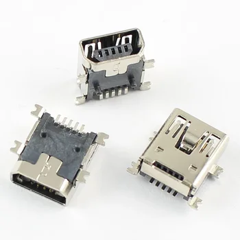 8 adet Mini USB 2.0 Tip AB 5 Pin Dişi SMT SMD soketli konnektör