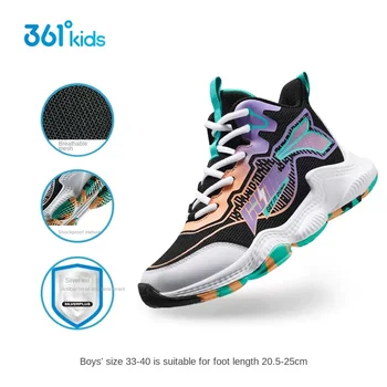 361 Derece çocuk ayakkabıları Erkek Koşu çocuk ayakkabıları Örgü Nefes Kız Sneakers yumuşak konfor sonbahar moda