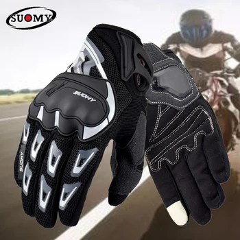 SUOMY motosiklet eldivenleri Dokunmatik Ekran Alp Motocross Yıldız Koruyucu yarış eldivenleri Bisiklet guantes moto Motosiklet Yaz luvas