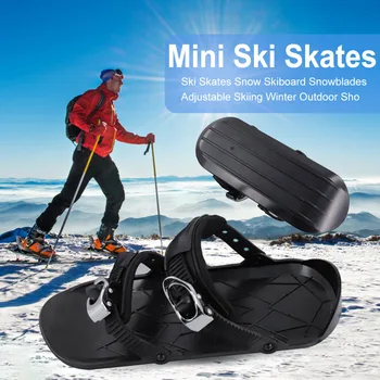Mini Kayak Snowblades Kar Kayak Kış Ayakkabı Kısa Snowskates Snowblades Skiboards Taşınabilir ve Hafif Kayak ayakkabıları Açık Spor