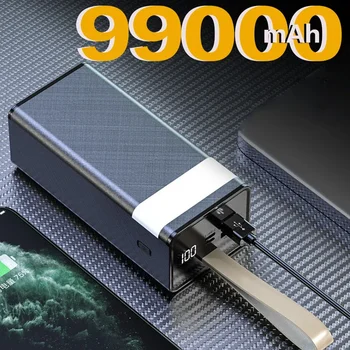 Güç Bankası 99000 mAh Çift USB Güç Bankası 10000 mAh Taşınabilir harici pil iphone şarj cihazı Xiaomi Samsung Telefon