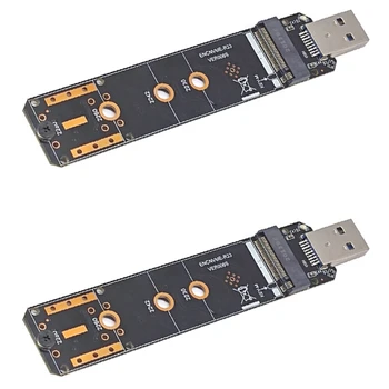 2X M. 2 NVME SSD USB3. 2 GEN2 10Gbps Adaptörü M. 2 NVME SSD Adaptörü İçin 2230 2242 2260 2280 NVME M. 2 SSD RTL9210B