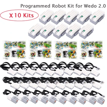 Toptan 10 Takım Programlanabilir Robotik İnşaat Motorları Hareket Eğim Sensörü Kiti fit Wedo2. 0 Yapı Taşları DIY Oyuncaklar Hediyeler