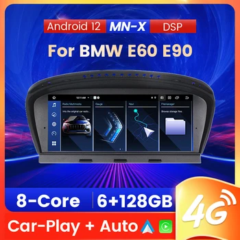 Kablosuz Carplay Araba Radyo 8 Çekirdekli 6G+128G BMW 3 5 Serisi İçin E60 E61 E63 E64 E90 E91 E92 E93 Android 12 Multimedya Video Oynatıcı