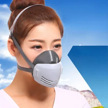 Toz Maskesi Filtresi Pamuk Solunum Yarım Yüz Toz geçirmez Maske Anti Endüstriyel Inşaat Toz Pus Sis Emniyet Gaz emniyet maskesi