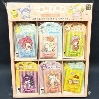 36 adet Karikatür Sanrio Mini Dizüstü Hello Kitty My Melody Kuromi Payı El Defteri Okul Malzemeleri Kırtasiye Toptan