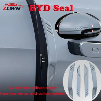 ZLWR BYD Mühür araba dikiz aynası abs anti-çarpışma çıkartmalar, kapı anti-çarpışma koruma şeritleri anti-scratch abs anti-colli