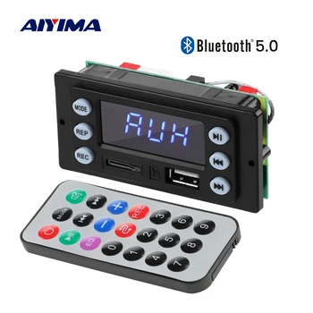 AIYIMA 5V MP3 Dekoder Ses Kartı USB DAC bluetooth Alıcısı APE FLAC WMA Çözme Desteği Kayıt Radyo FM AUX DIY Amplifikatörler
