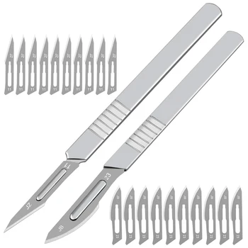Karbon Çelik Oyma Metal Neşter kolu 11 # 23 # Gravür Zanaat bıçak Kaymaz Cerrahi Neşter Bıçak Kağıt Kesme çakı