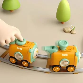 Atalet Oyuncak Araba Basın İleri Modu Yüz değiştiren Tren Düdük ile ABS Malzeme Düşmeye dayanıklı Karikatür Araba Çocuklar için Hediye