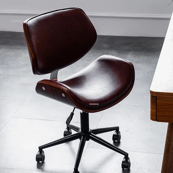 İskandinav Eğlence Arkalığı büro sandalyeleri Modern Rahat Döner Sandalyeler Ofis Mobilyaları Retro bilgisayar sandalyesi Kaldırma oyun sandalyeleri