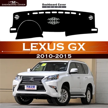 Lexus GX 2010-2015 için Araba Dashboard Önlemek ışıklı çerçeve Enstrüman Platformu masası kapağı Deri Kaymaz Dash Mat Aksesuarları