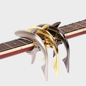 Metal Köpekbalığı Gitar Capo Yüksek Kaliteli Çinko Alaşımı Hızlı Değişim Klip Bas Gitar Köprü Gitar Yaylı Enstrüman Aksesuarları