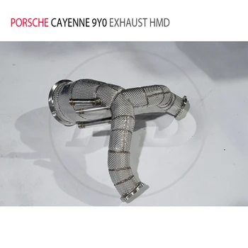HMD Egzoz Manifoldu Başlığı Porsche Cayenne için 9Y0 E3 3.0 T Araba Aksesuarları Kedisiz Oto Yedek Parçaları Katalitik Konvertör