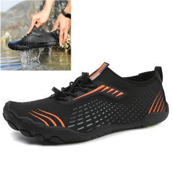 Açık kaymaz Hafif Yumuşak yürüyüş ayakkabıları Erkekler Unisex Nefes Kadınlar Plaj yürüyüş botları Eğitim Sneakers Boyutu 36-47