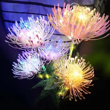 Bahçe çiçek ışık gerçekçi çiçek güneş ışığı su geçirmez Led dekorasyon lambası açık bahçe yolu Yard çim çiçek