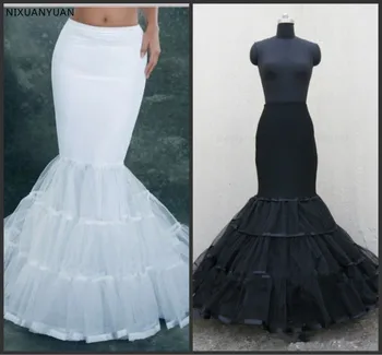 Artı Boyutu Vintage Balo Mermaid Petticoat düğün elbisesi Beyaz Çemberler Petticoat Kabarık Etek Kayma Jüpon Kız Kabarık Etek