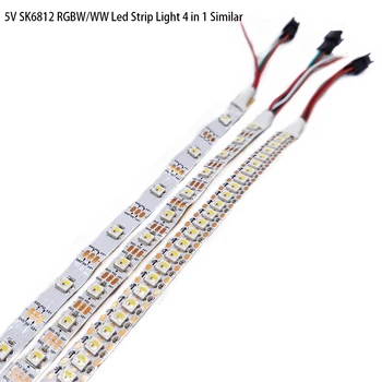SK6812 RGBW Led şerit ışık 4 in 1 benzer WS2812B 1 m 4 m 5 m 30 60 144 LEDs bireysel adreslenebilir RGBWW Led ışıkları IP30 65 67 5 V