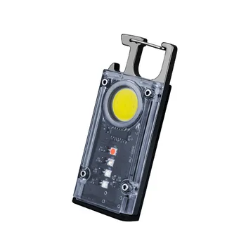 Mini Anahtarlık El feneri Taşınabilir USB şarj Edilebilir açık LED Kırmızı Mavi Omuz polis lambası mıknatıs ile bakım ışığı