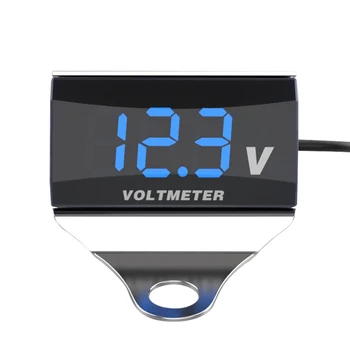 Motosiklet Aletleri LED dijital ekran Voltmetre Motosiklet Elektrikli Araç Takılı 12V Voltmetreler Göstergeler