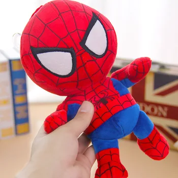 Anime Disney Peluş Örümcek Adam Bebek Marvel Avengers Peluş Kahraman Kaptan Amerika Demir Adam çocuk doğum günü hediyesi