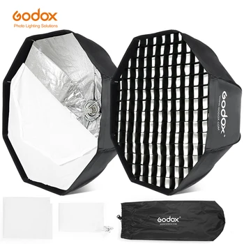 Godox SB-UE 80cm 95cm 120cm Taşınabilir Sekizgen Şemsiye Softbox için Petek İzgara ile Bowens Dağı Stüdyo Flaş Softbox