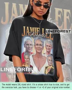 RETRO Jamie Lee Curtis Gömlek vintage tişört Vintage 90s Grafik Tee Jamie Lee Curtis Oyuncu Film Unisex Tshirt Kaçak Terlemeleri