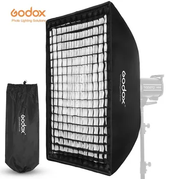 Godox SB-UE 50x70cm 60x90cm 70x100cm 80x120cm Taşınabilir Dikdörtgen Şemsiye Bowens Dağı Softbox + Taşıma Çantası Stüdyo Flaş için