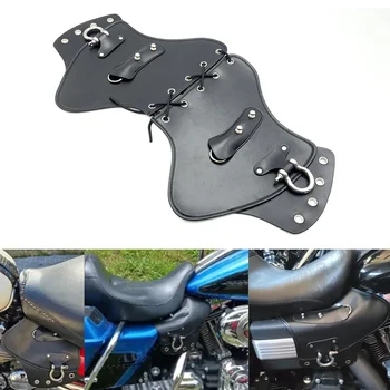 Motosiklet evrensel ısı eyer kalkanı Deflector PU deri Harley Touring Softail Dyna Sportster XL Kawasaki Yamaha Honda