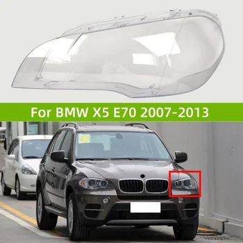 BMW için X5 E70 2007 2008 2009 2010 2011 2012 2013 Ön abajur lambası Kabuk Far Kapağı Far Gölge Lens Pleksiglas
