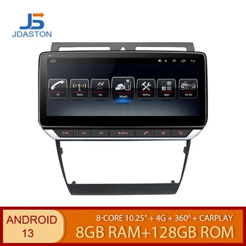 JDASTON Android 13 Araba Multimedya Oynatıcı Audi A6 C5 1997-2004 S6 RS WIFI GPS Navigasyon 2 Din Araba Radyo Video Stereo RDS
