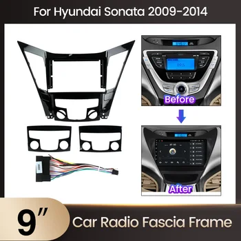 TomoStrong Araba Radyo Dashboard Çerçeve Hyundai Sonata 2009 - 2014 İçin Araba Video Paneli Çerçeve Güç Kablosu