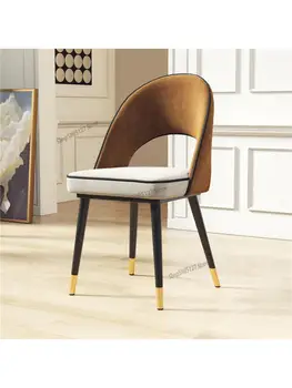Nordic ışık lüks yemek sandalyesi ev Modern Minimalist restoran arkalığı tabure masa sandalye Ins Net kırmızı Renk Eşleştirme