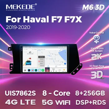 MEKEDE M6 Pro Artı AI Ses Kablosuz CarPlay Android otomobil radyosu için Harika Duvar Haval F7 F7X 2019-2020 4G LTE Araba Multimedya BT