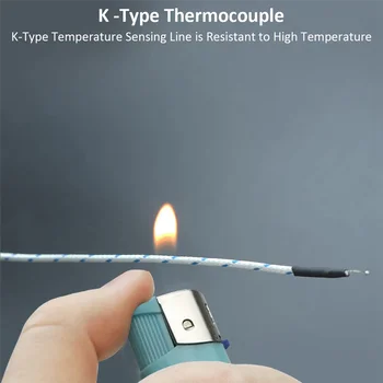10 Adet 3 Metre K Tipi Mini Konnektör Termokupl Sıcaklık prob sensörü-50-350°C Sıcaklık Algılama Hattı