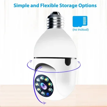 E27 Ampul Kamera WiFi Güvenlik koruma bebek izleme monitörü açık Video Gözetim Ev Tam Renkli Gece Görüş Otomatik İzleme
