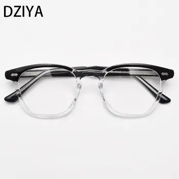 Vintage Tr90 Şeffaf Gözlük Bayan Moda Perçin Optik Gözlük Çerçeveleri Erkekler Evrensel Reçete Gözlük 61094