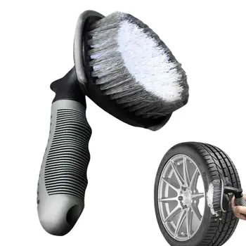 Araba tekerlek fırçası T Tipi Lastik Fırça Kaymaz Jant Temizleyici Fırça Araba Yıkama Kiti Lastik Temizleme Aracı Araba Dış Bakımı Kolay Kullanım Dayanıklı