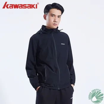 2023 Yeni Kawasaki Badminton Giysileri Spor Uzun Kollu Dokuma Ceket Erkekler ve Kadınlar için Palto; JK-Q2821 LT-Q2421