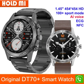 DT70 + akıllı saat Erkekler NFC Paslanmaz Çelik IP68 Su Geçirmez BT Çağrı Spor GPS İzci 100 + Spor DT70 Artı Smartwatch İş