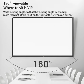 Ev için 16 9 Çerçevesiz Video Projeksiyon Ekranı Katlanabilir Yüksek Çözünürlüklü