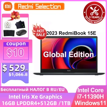 Xiaomi RedmiBook 15E 2023 Dizüstü Bilgisayar i7-11390H 16G RAM 512G / 1TB SSD Intel Iris Xe 15.6 İnç Yeni İnce Dizüstü Bilgisayar