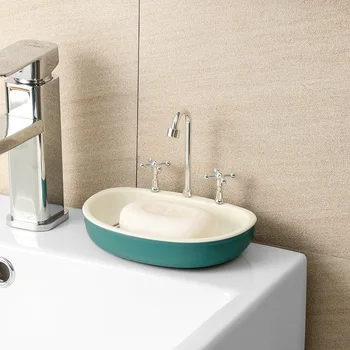 Musluk Çift Katmanlı Asılı Sabun kutu tutucu Yaratıcı lavabo Tuvalet Drenaj Ücretsiz Delme Lavabo lavabo Modelleme Sabunluk
