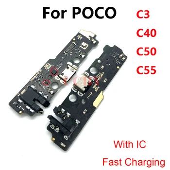 Xiao mi mi Pocophone Poco C3 C40 C50 C55 USB Hızlı Flaş şarj standı Bağlantı Noktası Soket Jack fiş konnektörü Kurulu Flex Kablo
