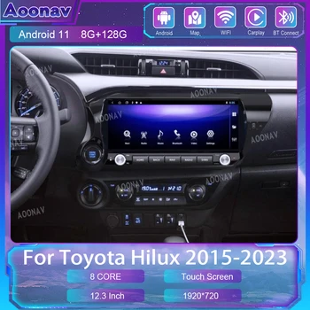 Yeni Android 11 Araba Radyo Toyota Hilux 2015-2023 İçin 128G Multimedya Oynatıcı GPS Navigasyon DSP Carplay Otomatik Stereo Kafa Ünitesi