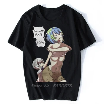 Toprak Chan değilim Düz T Shirt erkek Pamuklu komik tişört Anime Lewd Seksi Japonya Waifu Tee Gömlek Kısa Kollu Harajuku